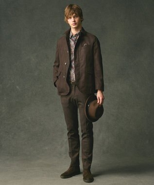 JOSEPH ABBOUD 【英国リバティ社・纏うアート・柄で魅せる】リバティプリント シャツ　25AW ダークブラウン系6