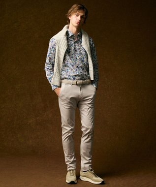 JOSEPH ABBOUD 【英国リバティ社・纏うアート・柄で魅せる】リバティプリント シャツ　25AW パープル系5