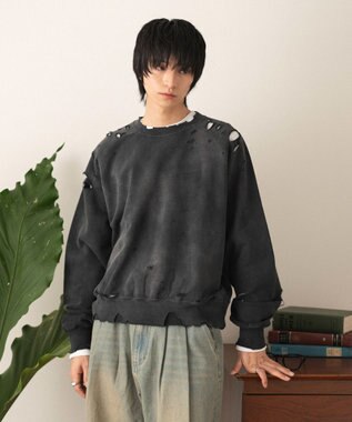 WEGO ショートダメージプルオーバー