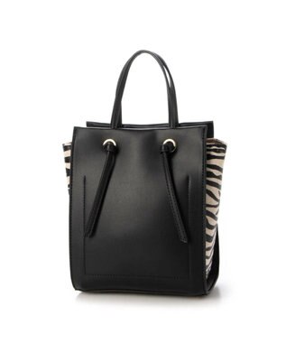 UNBILLION cachecache サイドコンビ2wayノットハンドルトートバッグ ゼブラ