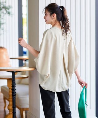 Tiaclasse 【洗える】麻調ドルマンタックシャツ ベージュ