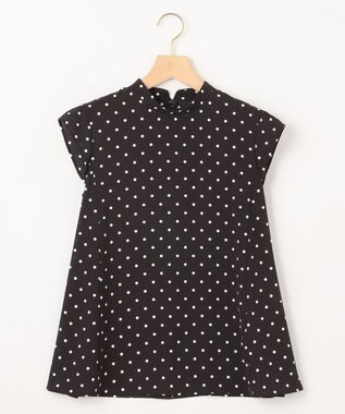 組曲 【WEB限定】ドットプリントデシン ボウタイ付きブラウス ブラック×オフ系5