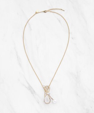 TOCCA 【八木アリサさん着用】SHAKE RIBBON 2WAY BROOCH NECKLACE ブローチネックレス ゴールド系