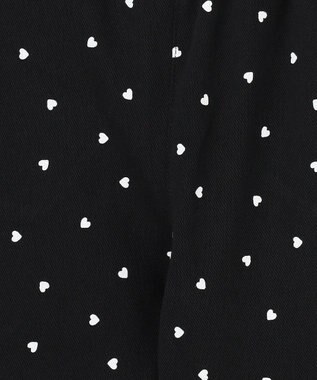 ANY KIDS 【洗濯機可能/接触冷感】ひんやり カットソーパンツ ブラック（ハートドット）