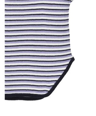 Green Parks デザインヘム配色ニットタンクトップ Blue