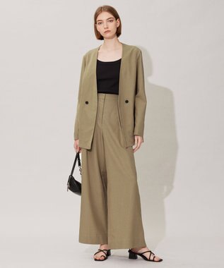 ICB 【洗える】 UnleashLite タックパンツ オリーブ系