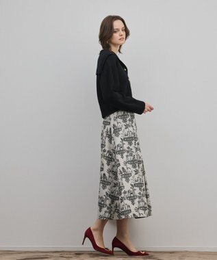 GRACE CONTINENTAL アニマルジャガードスカート キナリ
