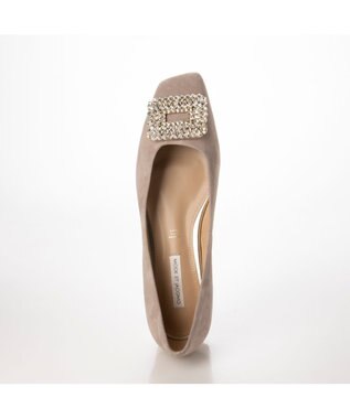 MODE ET JACOMO <MODE ET JACOMO>ビジューモチーフフラットパンプス オークスエード