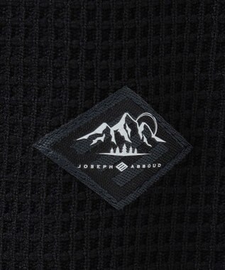 JOSEPH ABBOUD MOUNTAIN 【吸水速乾/通気性/ライナードッキング対応】ハイゲージワッフル パーカー ブラック系