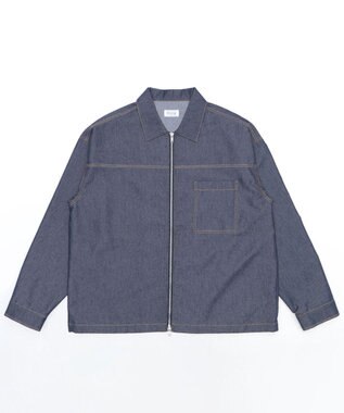 WEGO 【ユニセックス着用ITEM/MLサイズ展開】カラーステッチシャツジャケット ブルーその他