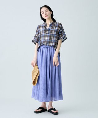 ANY エアーシャンブレースカート ブルー