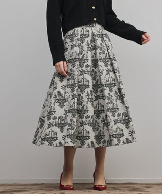 GRACE CONTINENTAL アニマルジャガードスカート キナリ