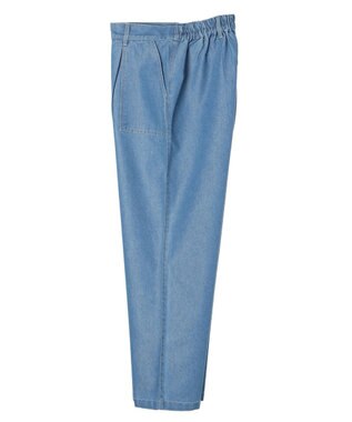 Green Parks インド綿 デニムストレートパンツ Light Indigo