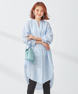 WEB/一部店舗限定】 LIBECO LINEN チュニックシャツ / 23区