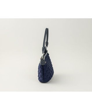 MIYABIYA 【撥水加工】La quoh with kirakaracho 南蛮七宝エンボスボンディング ショルダー 瑠璃紺(ネイビー)