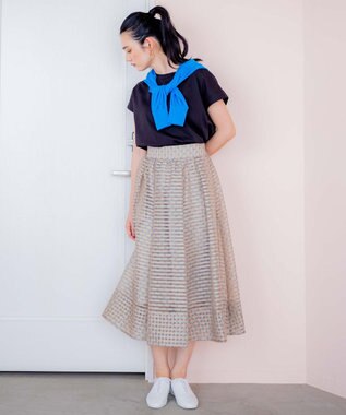 組曲 【汗ジミ防止・撥水】GIZAプレーティング天竺フレンチスリーブ カットソー ブラック系