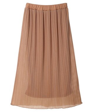 Green Parks ラメプリーツＩラインスカート Terracotta