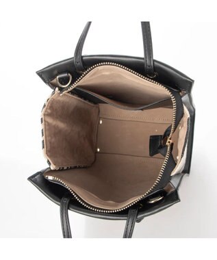 UNBILLION cachecache サイドコンビ2wayノットハンドルトートバッグ ゼブラ