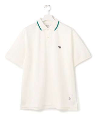 J.PRESS YORK STREET 【UNISEX】ブルドックワンポイント ポロシャツ ホワイト系