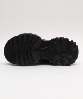 WEGO 【SMLサイズ展開】ラバーコンビ厚底スニーカー ブラック