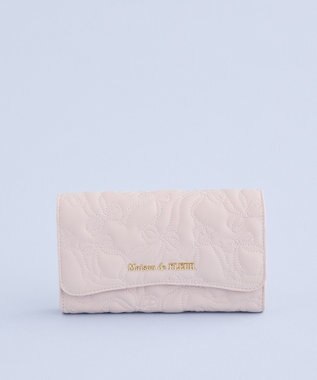 Maison de FLEUR リボンキルティングロングウォレット