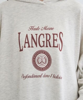 Green Parks 裏毛エンブレムパーカーチュニック Oatmeal