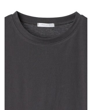 Green Parks 脇リボン５分袖布帛ドッキングプルオーバー Gray