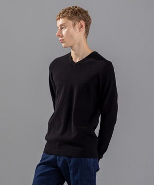 JOSEPH HOMME ライトアムンゼン　Vネック ブラック系