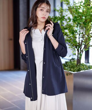 Tiaclasse 【洗える】ベルト付きストライプワンピース オフホワイト