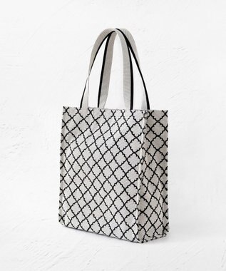 TOCCA 【A4サイズ対応】CHECKER CLOVER EMBROIDERY A4TOTE トートバッグ ブラック系