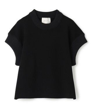 BEIGE， 【洗える・Oggi 11月号掲載】LAURA / ドライタッチ異素材リブニット Black