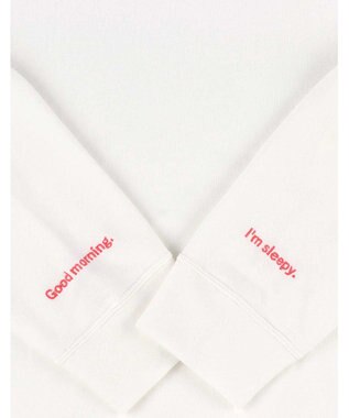 une nana cool 【綿混】あくびのお嬢さんの裏毛フーディーパジャマ ホワイト