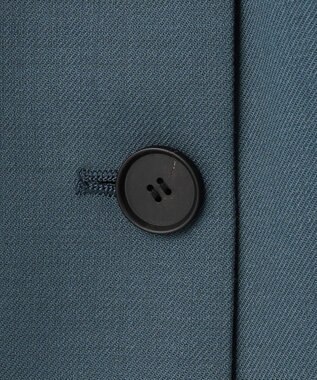 ICB L 【洗える】ウール2WAYストレッチ ダブルブレストジャケット ダルブルー系