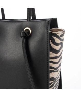 UNBILLION cachecache サイドコンビ2wayノットハンドルトートバッグ ゼブラ