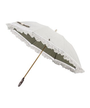 POLO RALPH LAUREN 晴雨兼用日傘 折りたたみ傘 ストライプフリル／遮光 