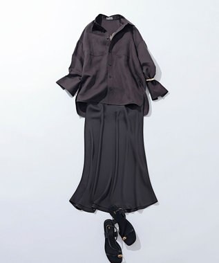 uncrave リヨセルライトリネン BIGシャツ ダークブラウン