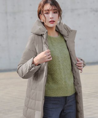 Tiaclasse 【ダウン70%撥水加工】スタンドカラーダウンコート ベージュ