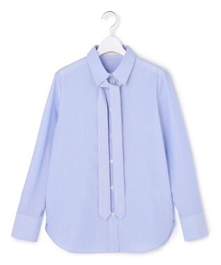 ICB 【先行予約・2WAY】 クリーンブロード タイ付きシャツ ブルーストライプ