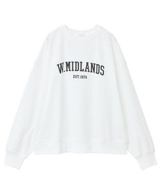 Green Parks アソートロゴミニ裏毛プルオーバー Off White