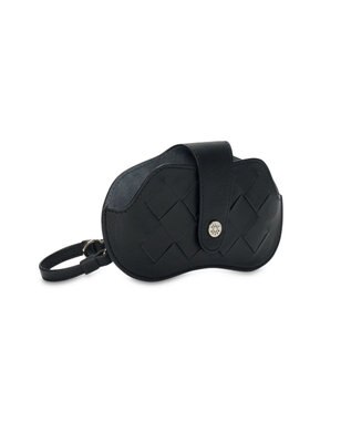 PELLE BORSA ストラップ付きめがねケース Chrono Weave クロノウィーブ 5855 ブラック