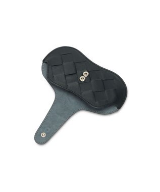 PELLE BORSA ストラップ付きめがねケース Chrono Weave クロノウィーブ 5855 ブラック