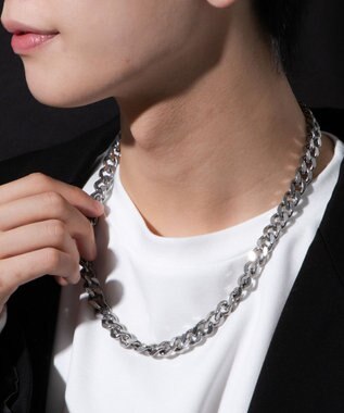 WEGO Mステンレスヘビーチェーンネックレス 柄1
