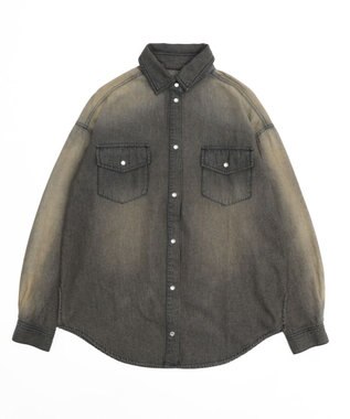 WEGO デニムウエスタンBIGシャツ デニムブラック