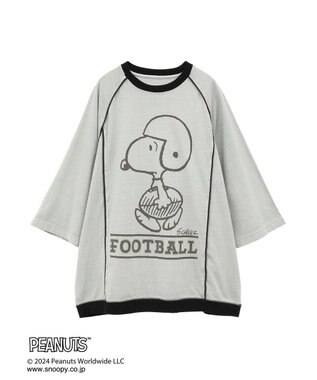 CRAFT STANDARD BOUTIQUE 【ユニセックス】PEANUTS/スヌーピー 切り替えTシャツ Light Gray