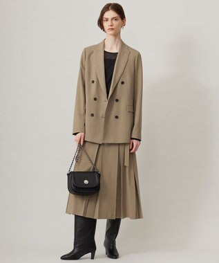 ICB 【洗える】ウール2WAYストレッチ スカート フォーン系