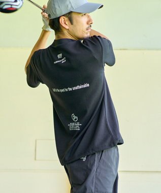PW CIRCULUS 【MEN】DRY COOL MOVE モックネックT ゴルフ ブラック系