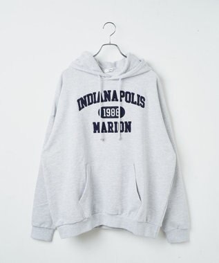 WEGO ヘビーウエイトサガラカレッジプルパーカー グレー