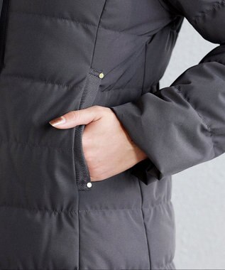 Tiaclasse 【ダウン70%撥水加工】スタンドカラーダウンコート ブラック