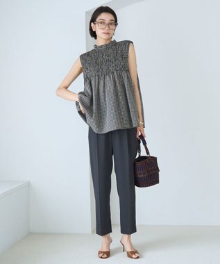 UNFILO 【WEB限定】シアーシャーリングブラウス グラフチェック