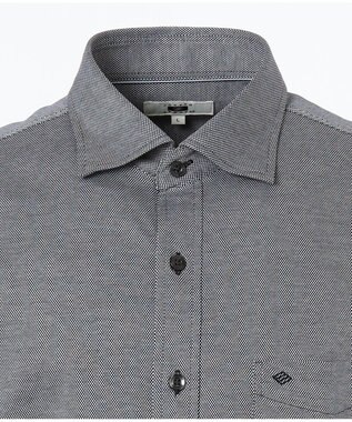 JOSEPH ABBOUD 【キングサイズ】コンパクトジャージーバーズアイ シャツ ネイビー系